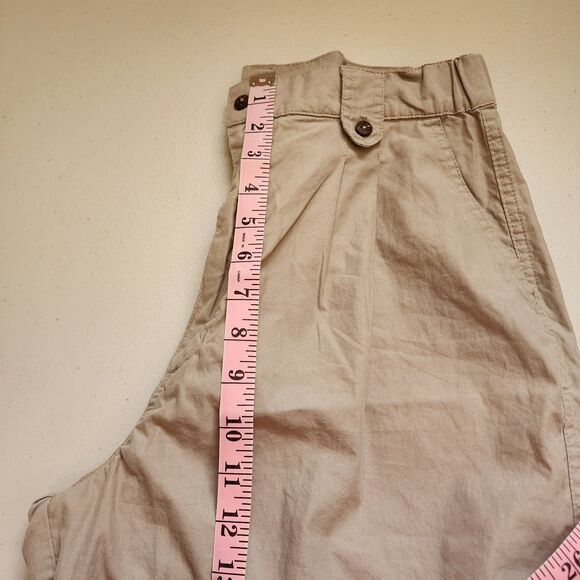 Kuhl Shorts Womens Large Tan High Waist Pleated Front Vintage alf USA Made - Picture 6 of 8